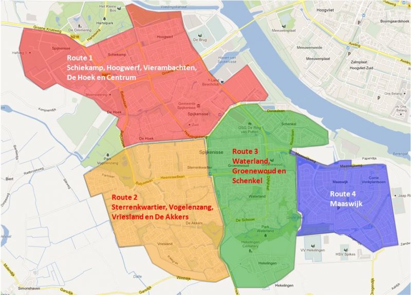 Verkeersexamen Spijkenisse overzicht-wijken