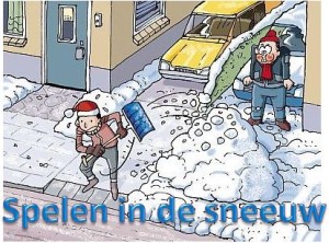 spelen in de sneeuw